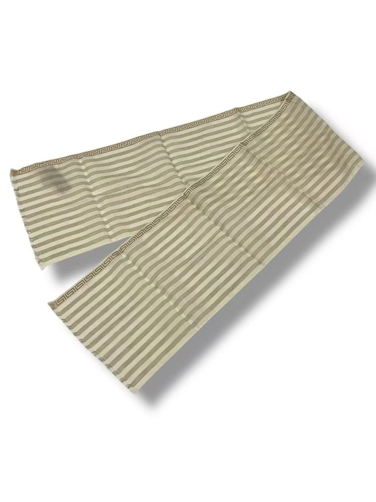Versace Scarf Shawl Fringe Beige